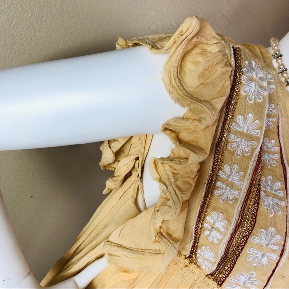 Free People Boho Embroidered Gypsy CoverUp Beach Summer Dress - Picture 7 of 10